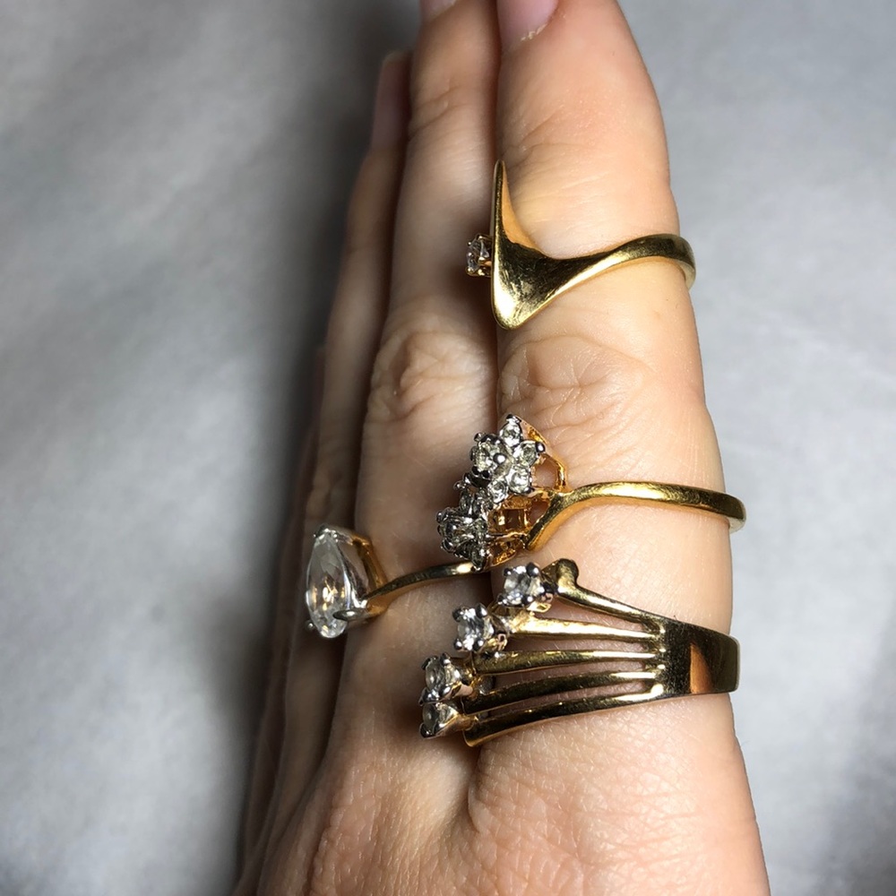 Clear Gem Ring Bundle - image 4